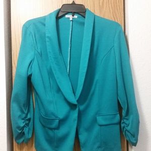 Teal women's blazer